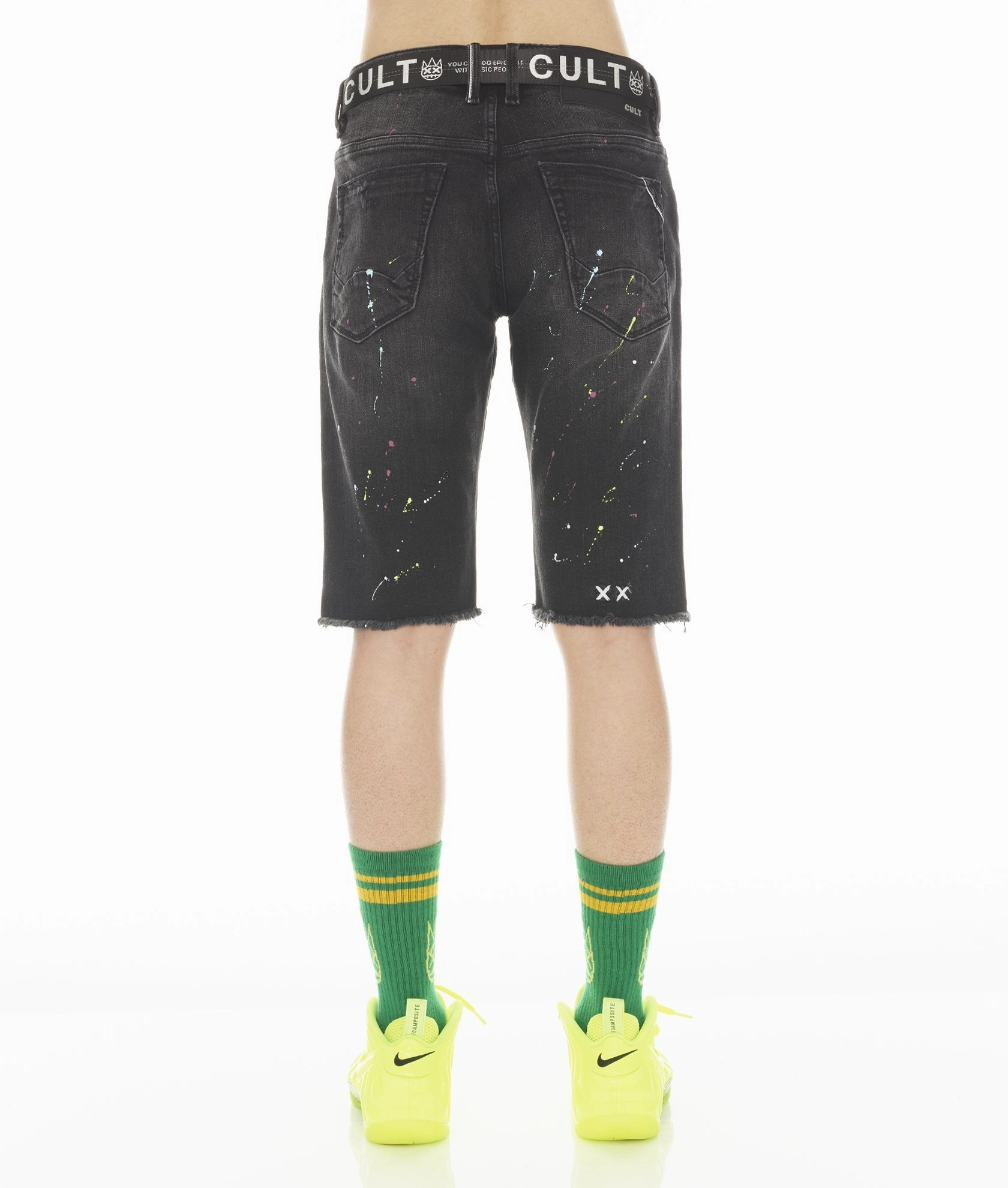 ROCKER SHORT STRETCH BELTED IN ARTIST