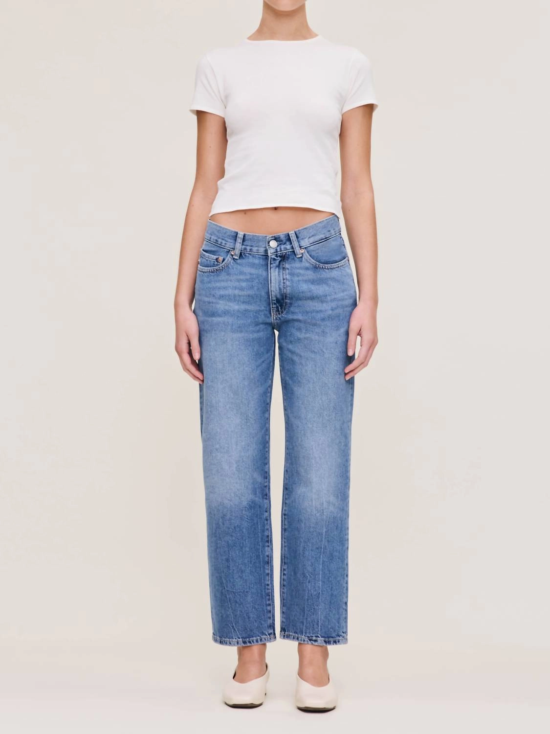 Romie Slim Straight Jeans In Meadow Lake