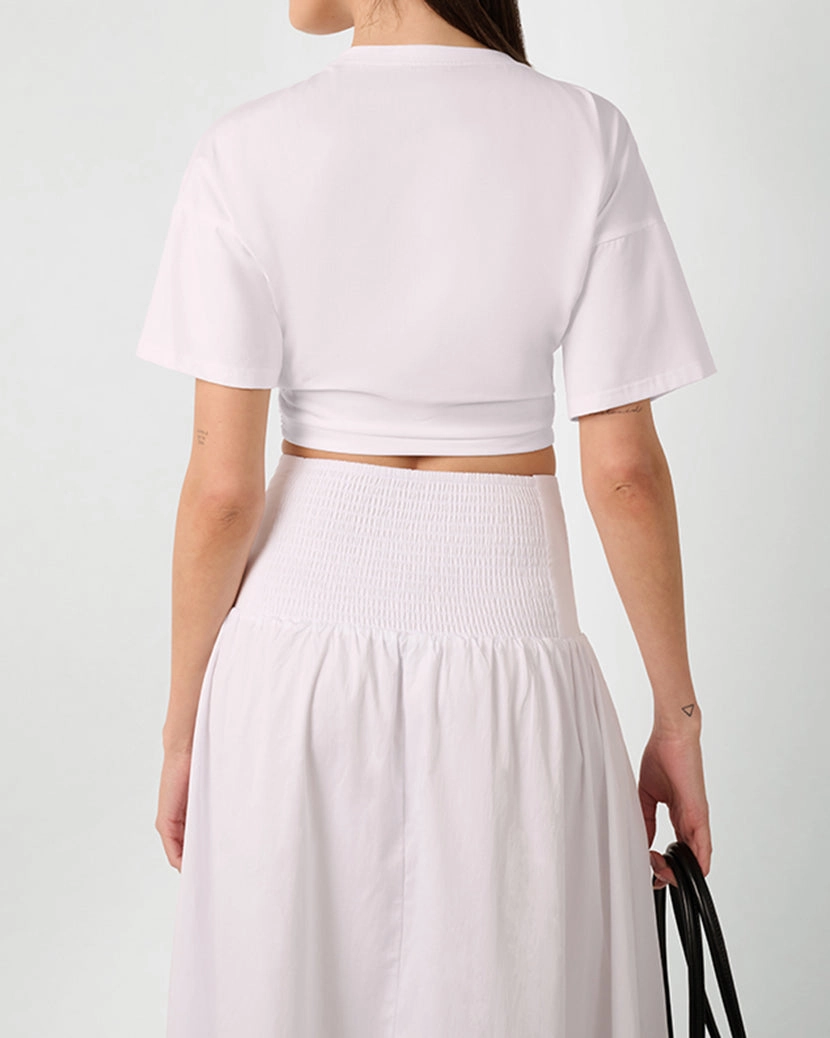 Ruched Cropped Tee