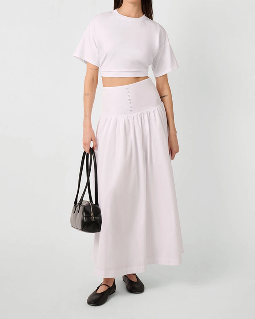 Ruched Cropped Tee
