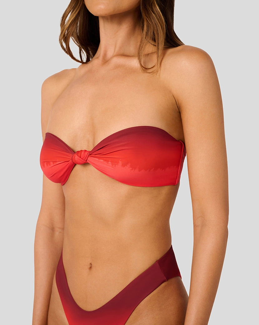 Ruched Tie Bandeau Top