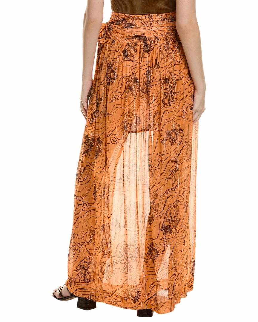 Sabina Musayev Patina Silk-Blend Maxi Skirt