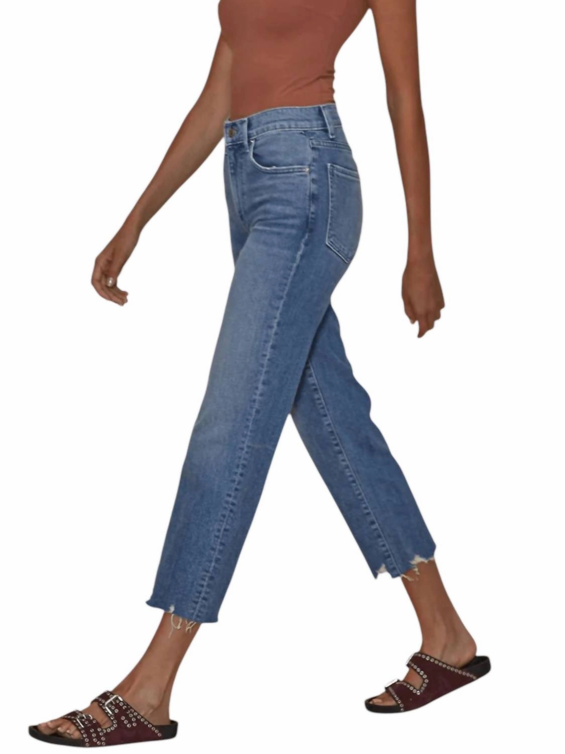 Sabine Ankle Straight Jeans In Rolling Hills