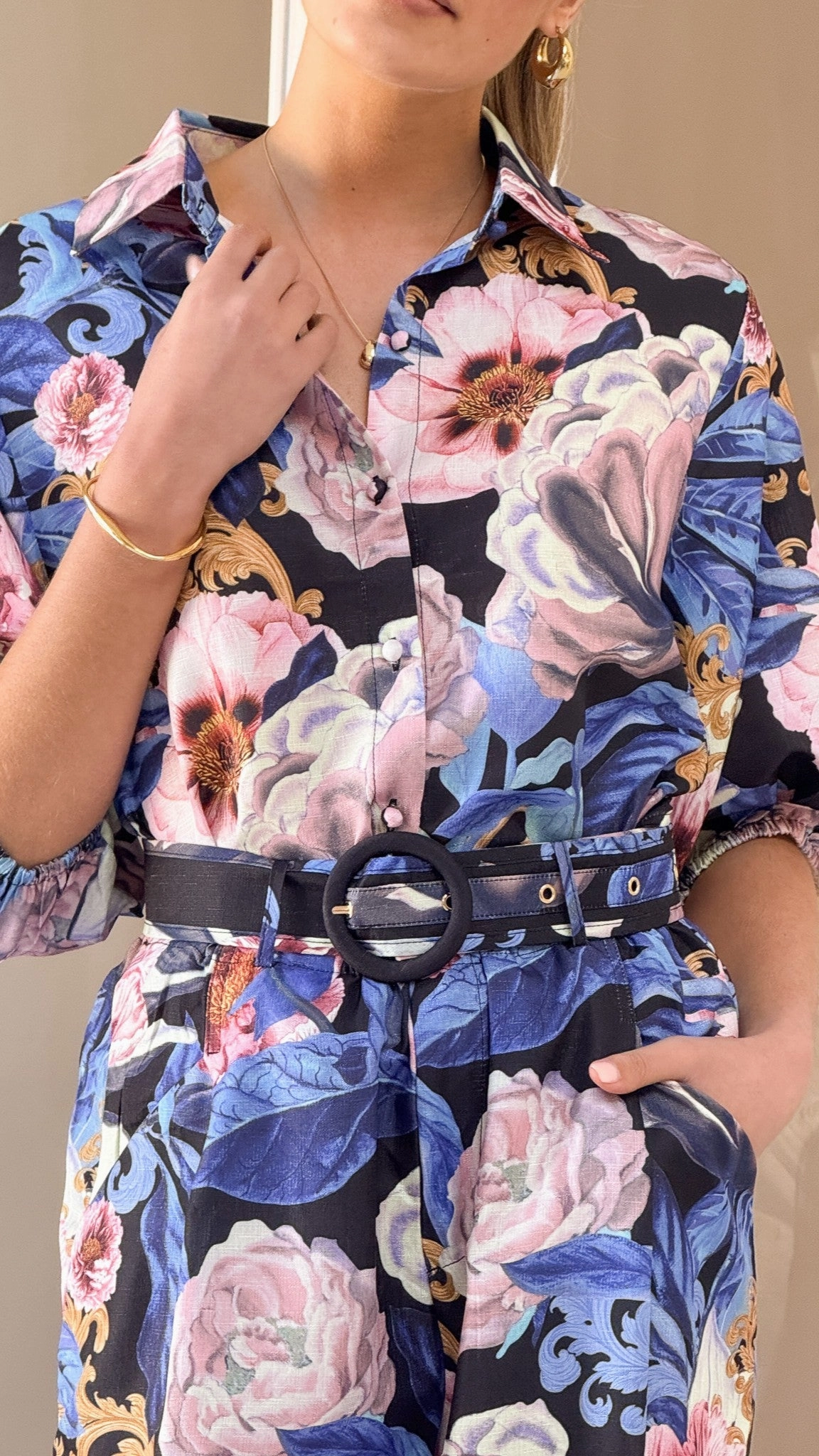 Sammy Button Down Shirt - Azure Donatella