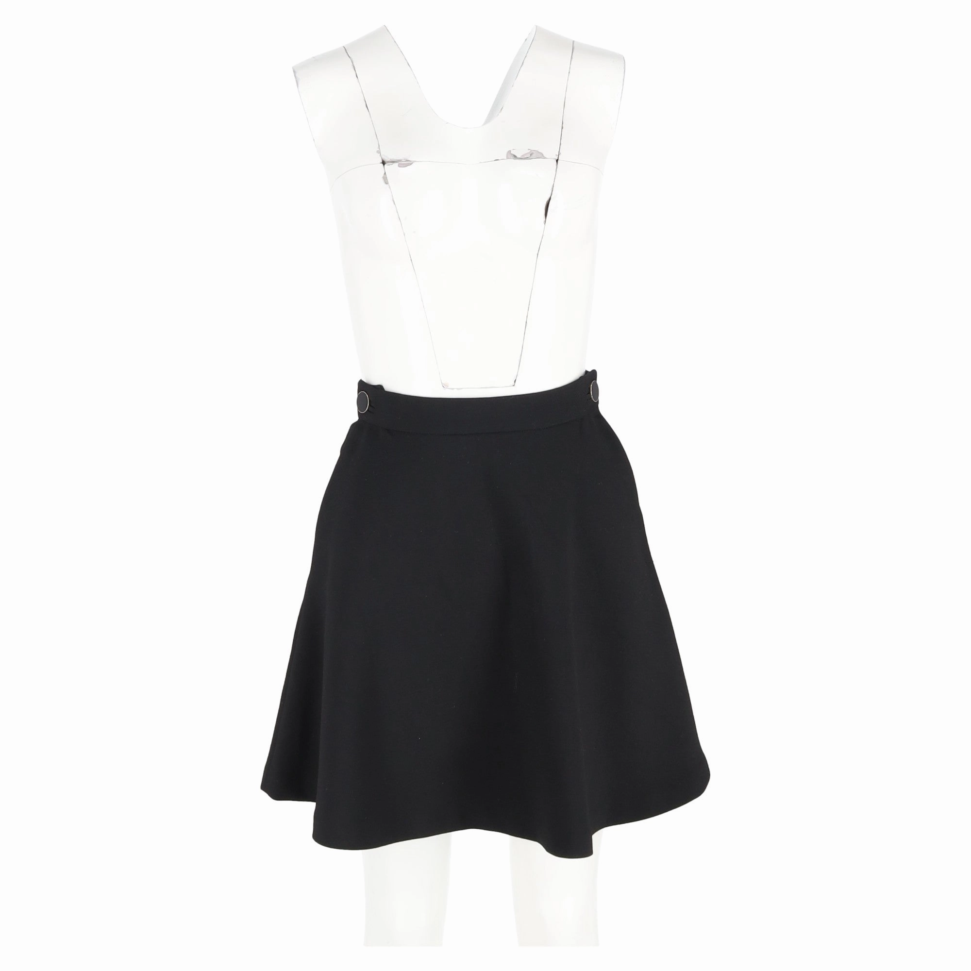 Sandro A-Line Mini Skirt in Black Polyester