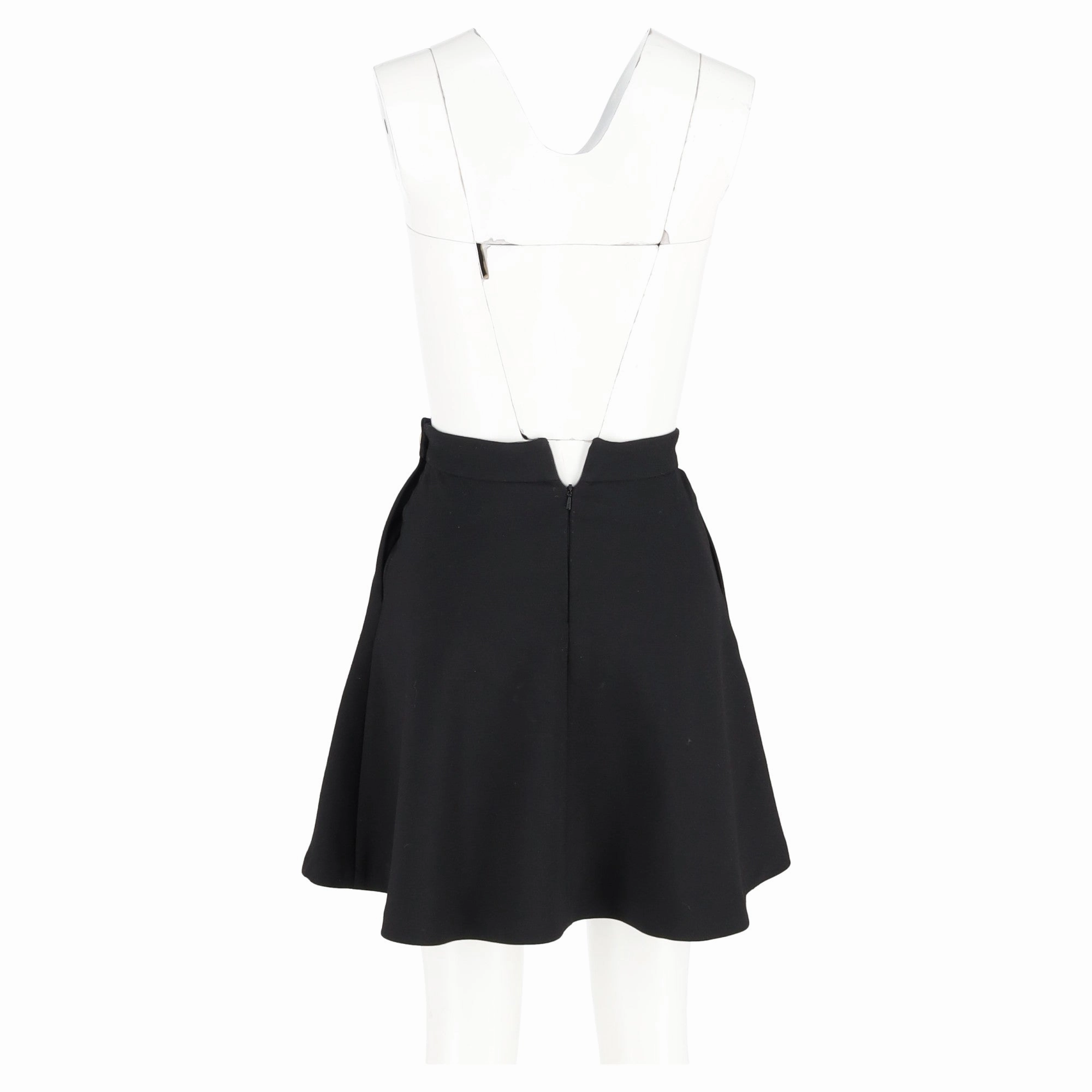 Sandro A-Line Mini Skirt in Black Polyester