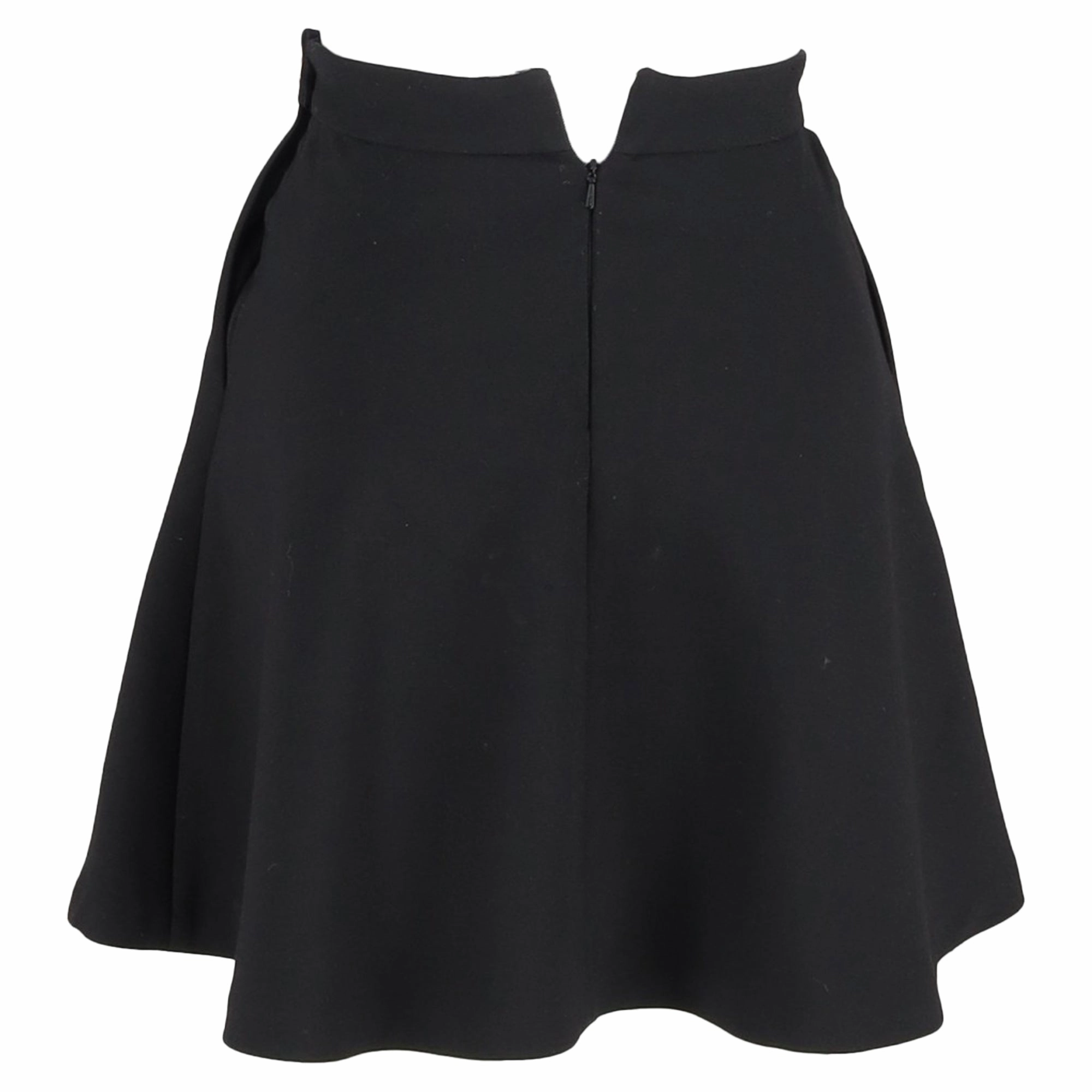 Sandro A-Line Mini Skirt in Black Polyester