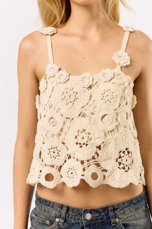 Sandy Crochet Camisole Top