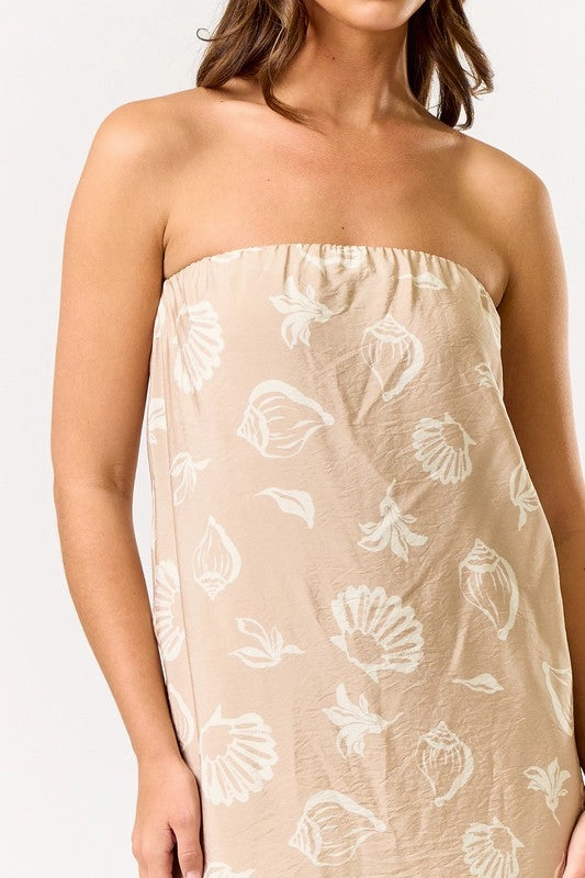 Sandy Shell Tube Maxi Dress
