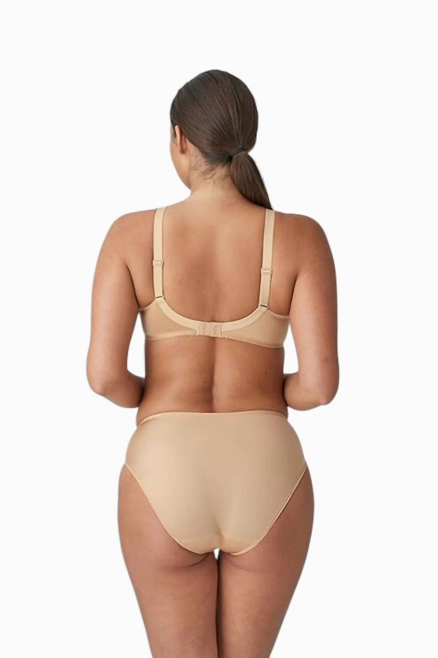 Satin Seamless Underwire Bra In Cognac