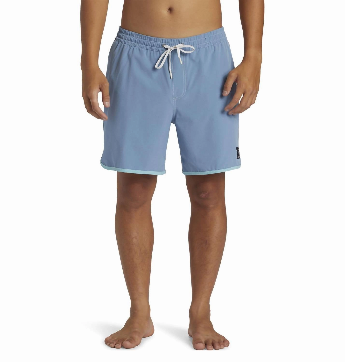 Scallop Hybrid Volley Shorts In Blue Shadow