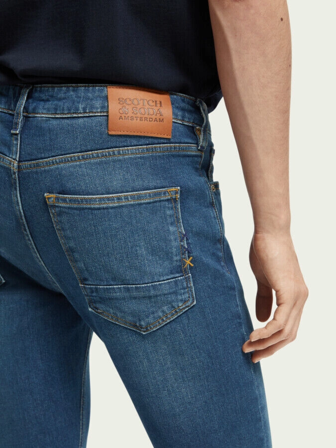 Scotch & Soda 165606_0543 Skim Skinny Jeans Men's Classic Blue Denim MCWW181
