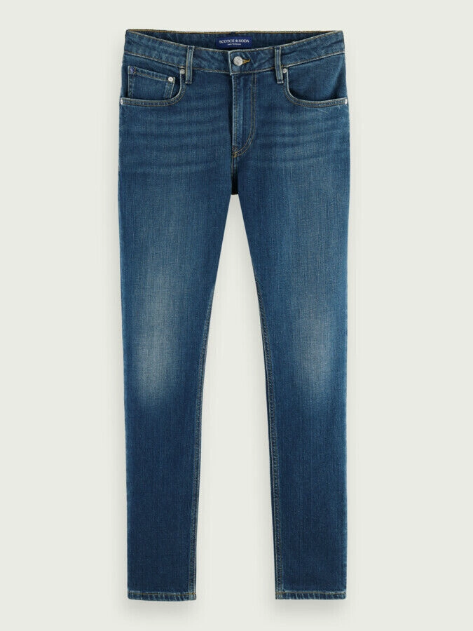 Scotch & Soda 165606_0543 Skim Skinny Jeans Men's Classic Blue Denim MCWW181