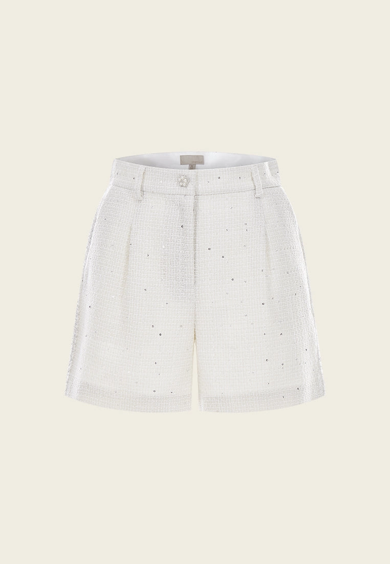 Sequin-detail High-waist Shorts