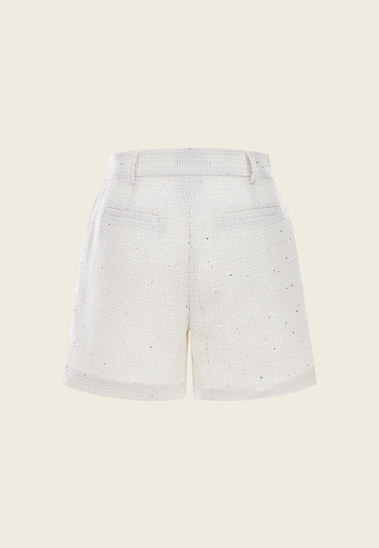 Sequin-detail High-waist Shorts