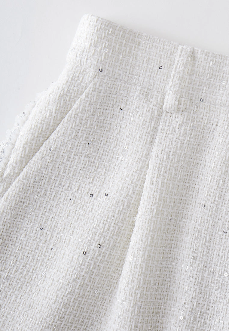 Sequin-detail High-waist Shorts