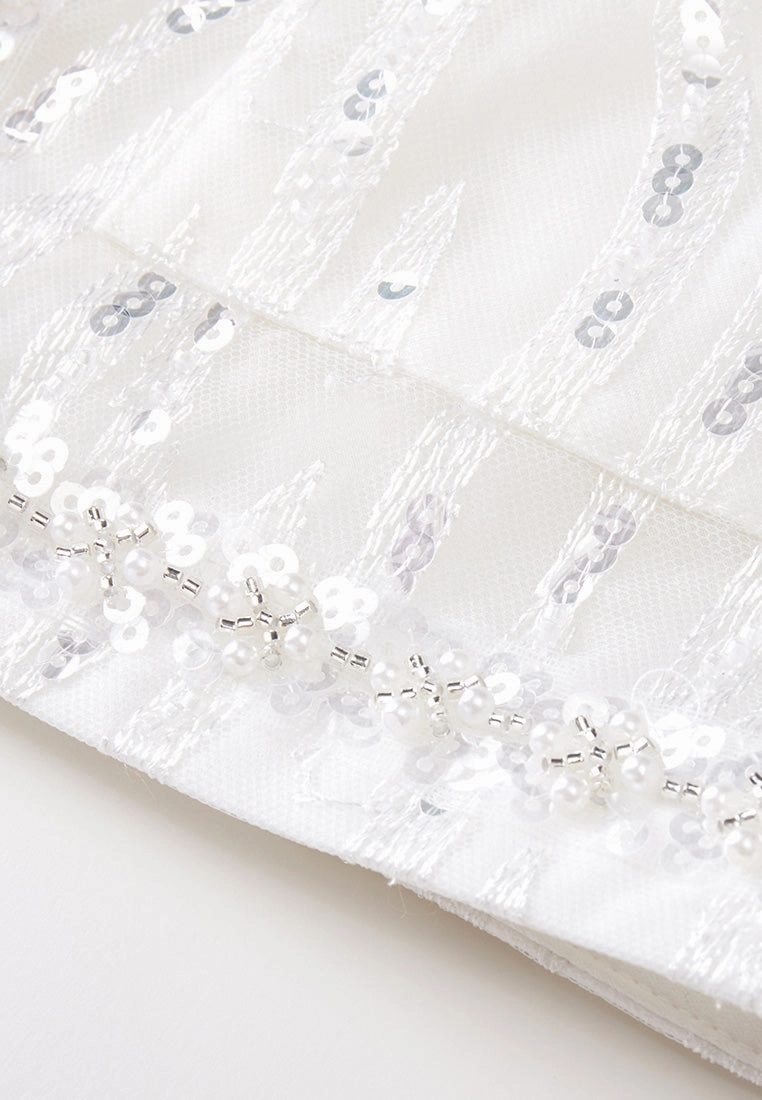 Sequin-detail Mesh Jacket