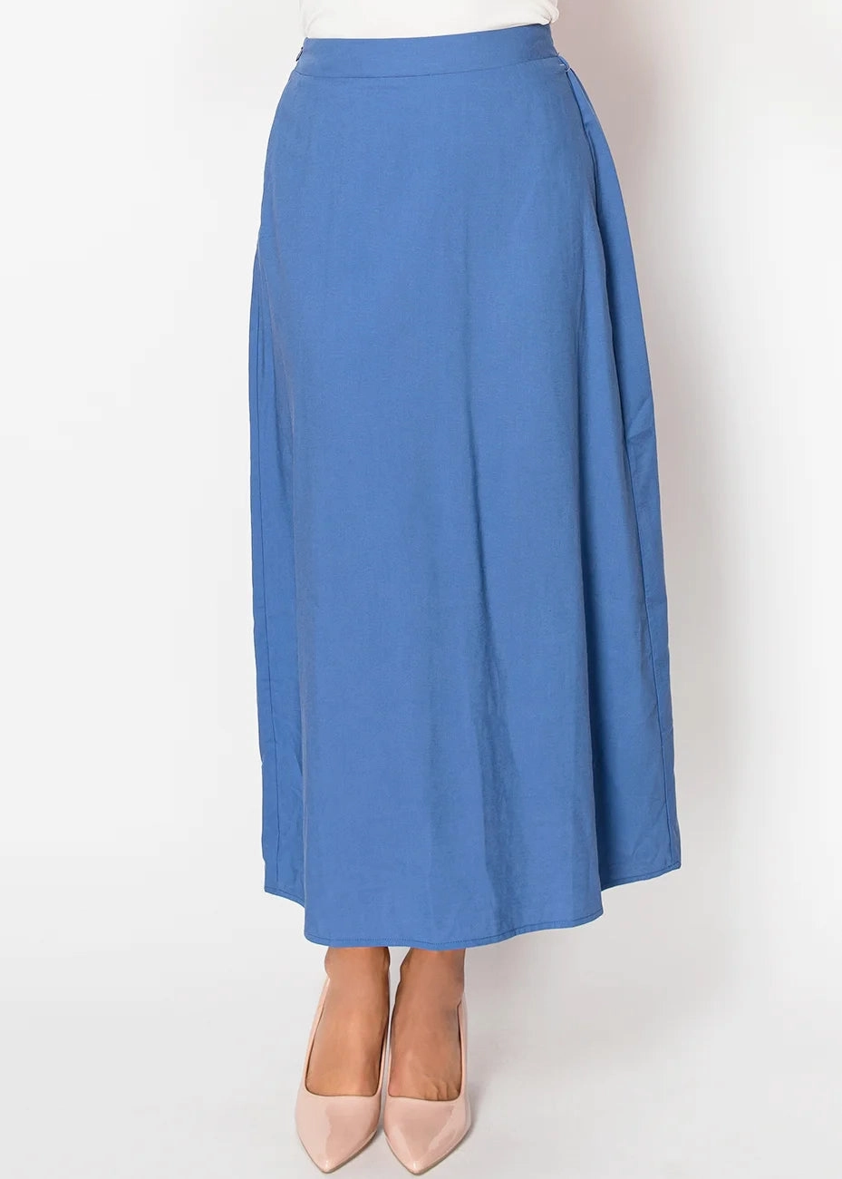 Serene Blue Linen Skirt