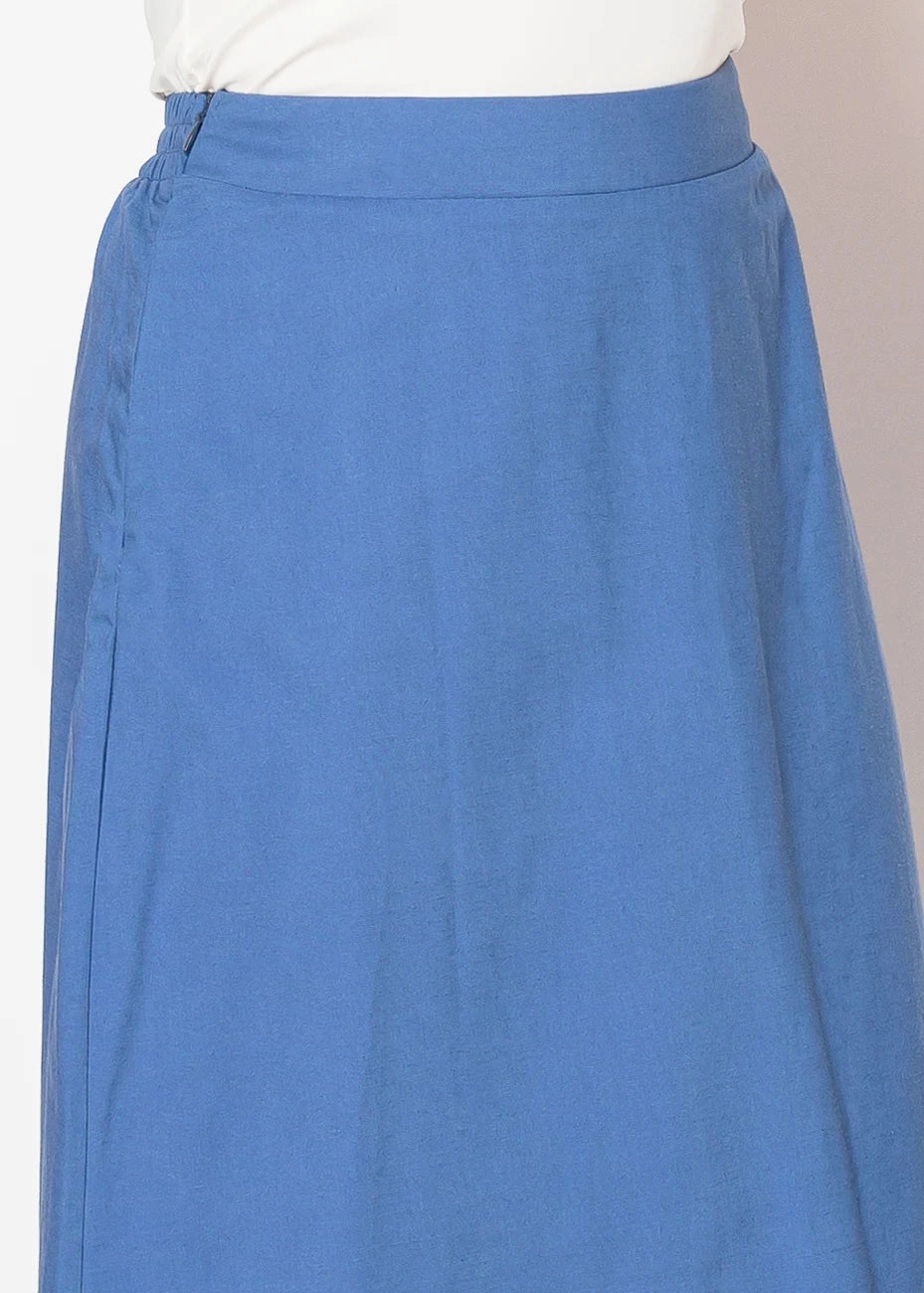 Serene Blue Linen Skirt