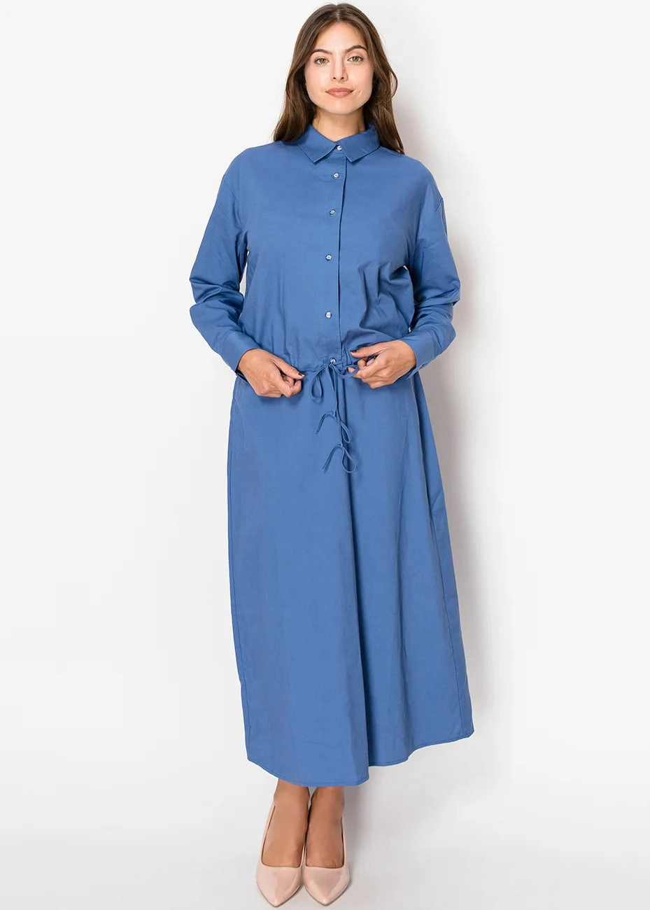 Serene Blue Linen Skirt