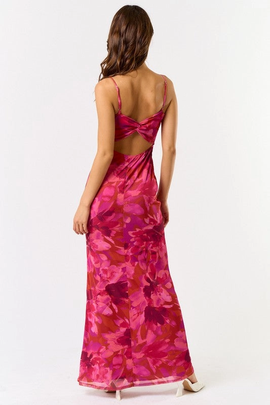 Shannon Mesh Floral Maxi Dress