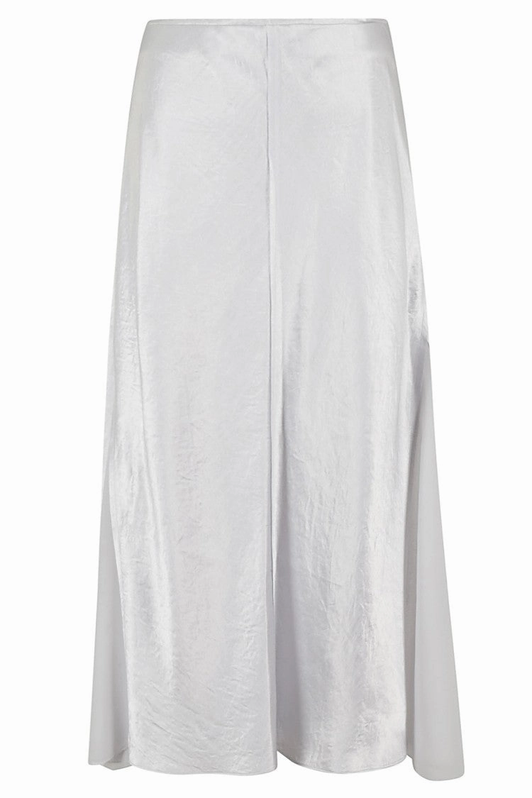 Sheer Paneled Slip Skirt