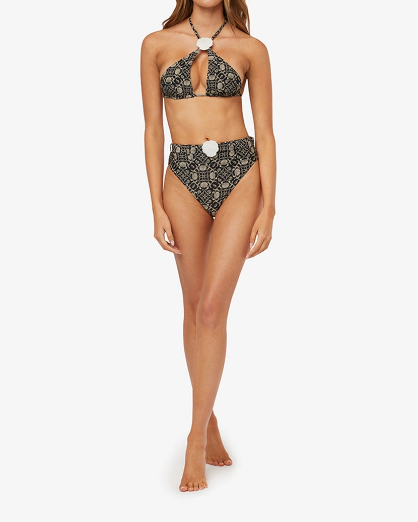 Shell Cross Front Halter Top