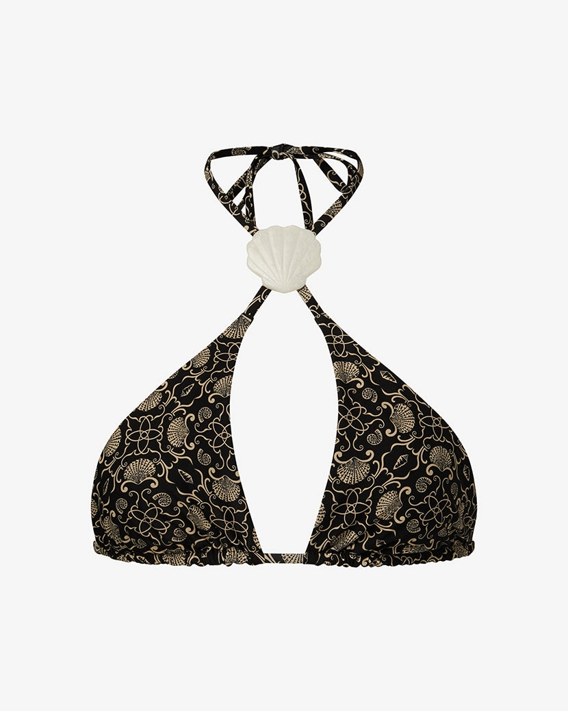 Shell Cross Front Halter Top