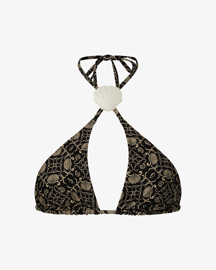 Shell Cross Front Halter Top