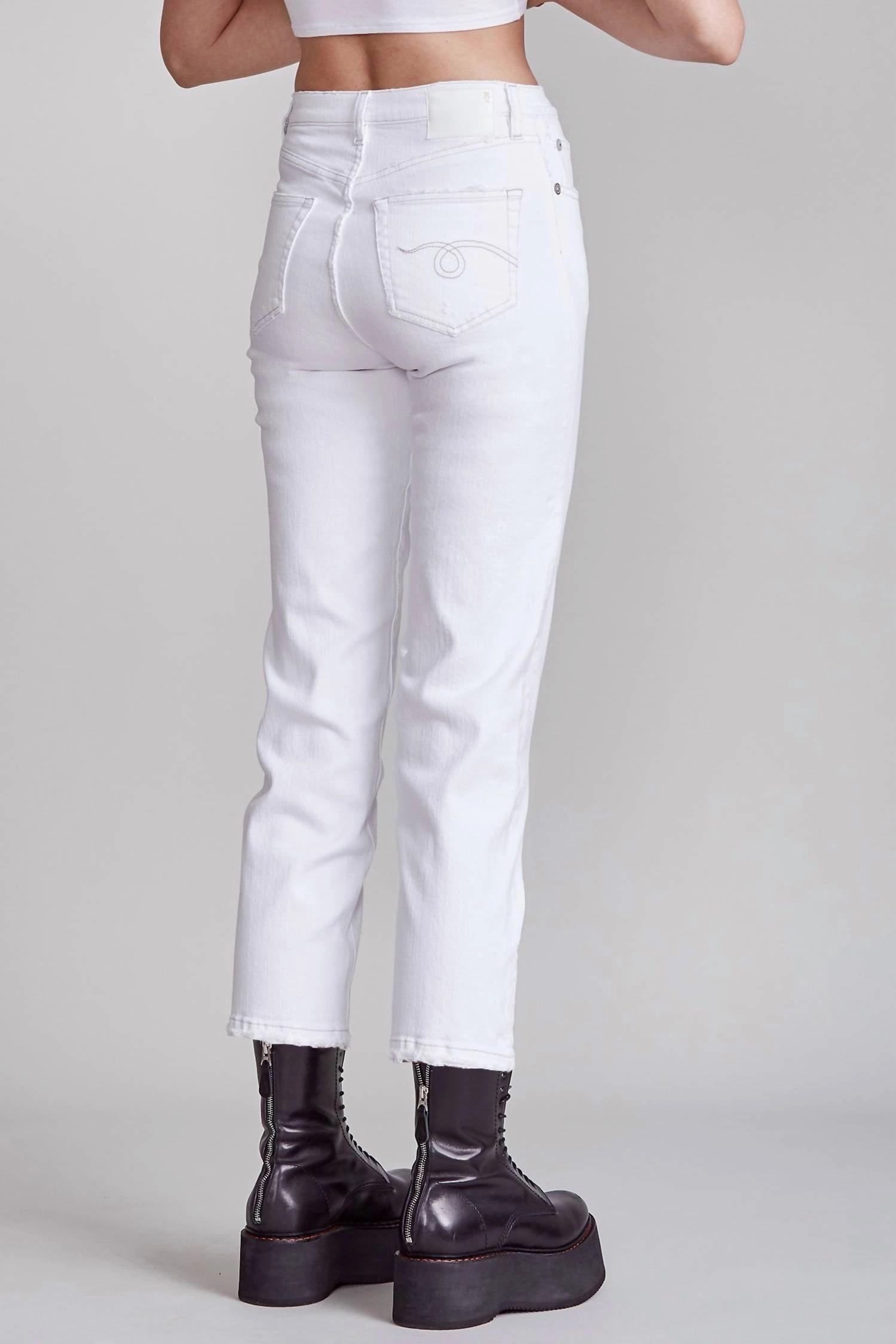 Shelley Slim Jeans In Bale White