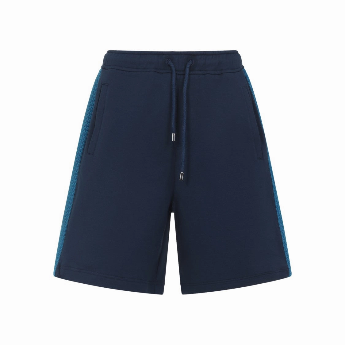 Side Curb Blue Cotton Bermuda