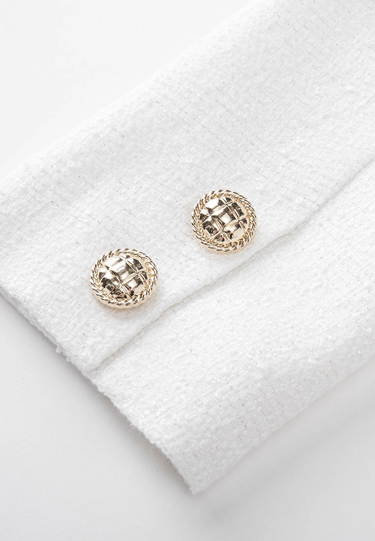 Signature White Four-pockets Tweed Jacket