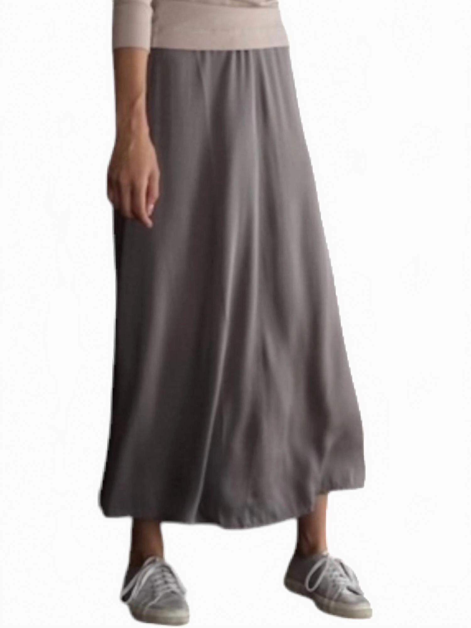 Silk Maxi Skirt In Greige