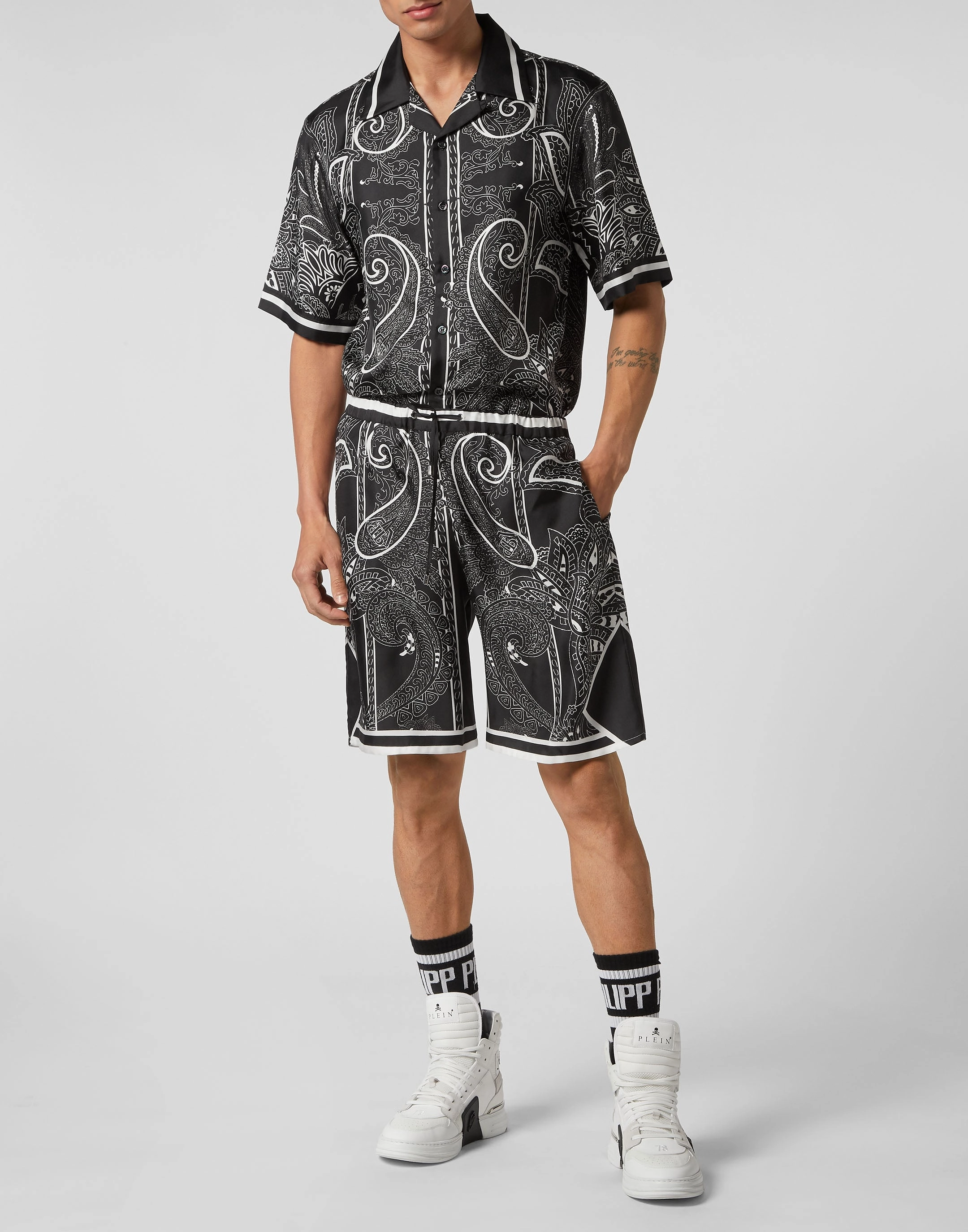 Silk Shorts Paisley Foulard