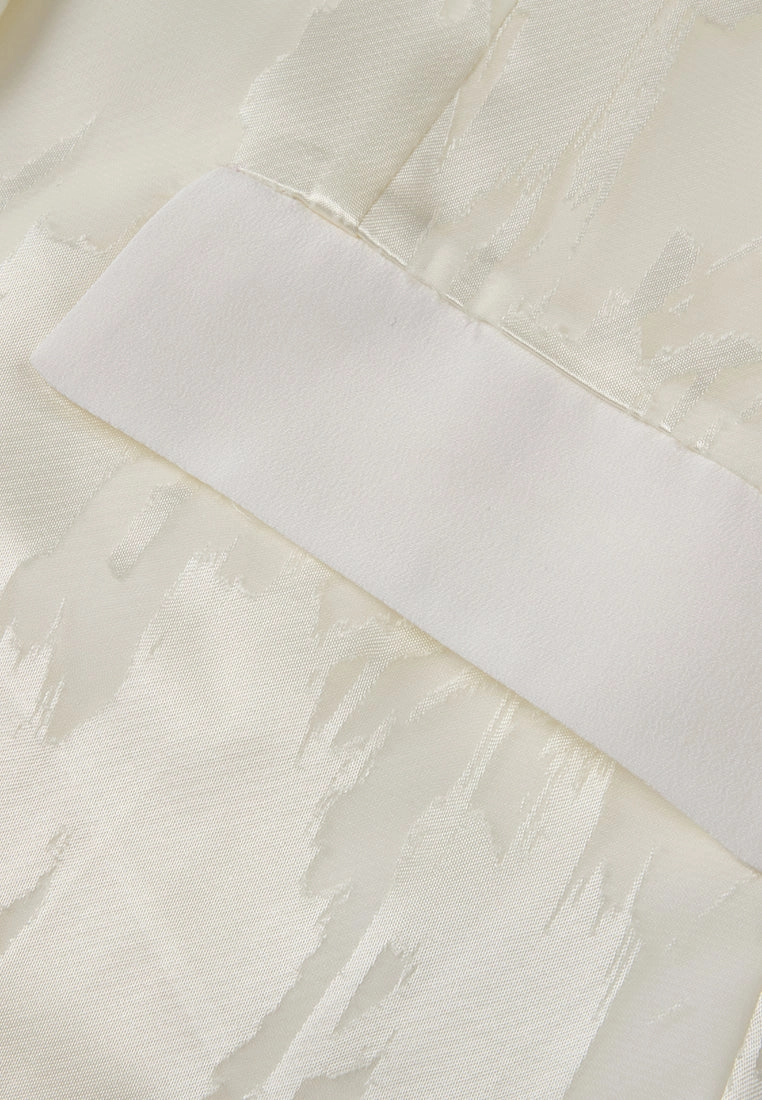 Single-breasted Jacquard Enamel-button Blazer