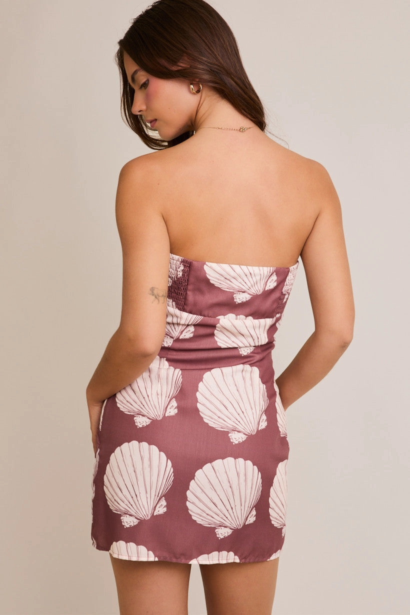 Siren In Shells Woven Mini Dress