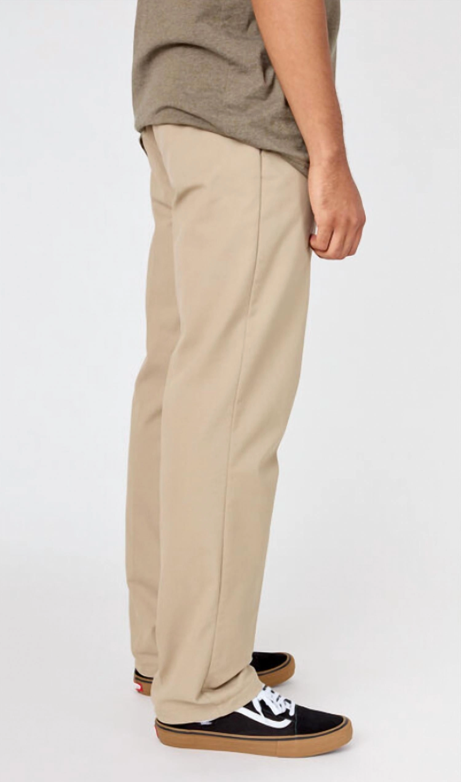 Skateboarding Slim Straight Pants In Desert Khaki