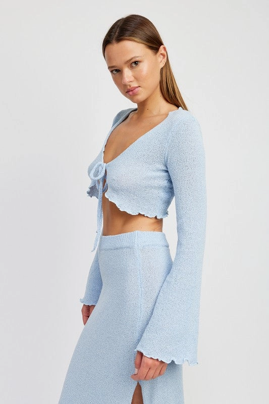 Skyline Tie Front Top