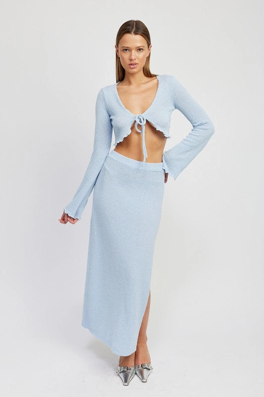 Skyline Tie Front Top