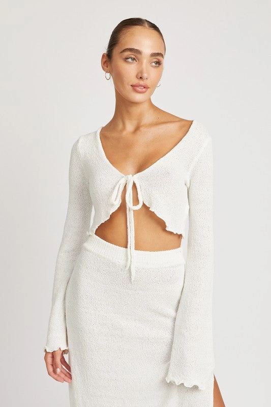 Skyline Tie Front Top