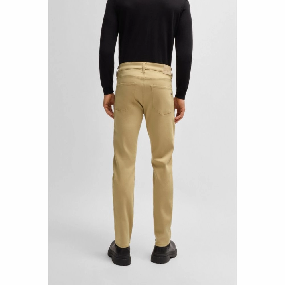 Slim-fit jeans in beige stretch denim