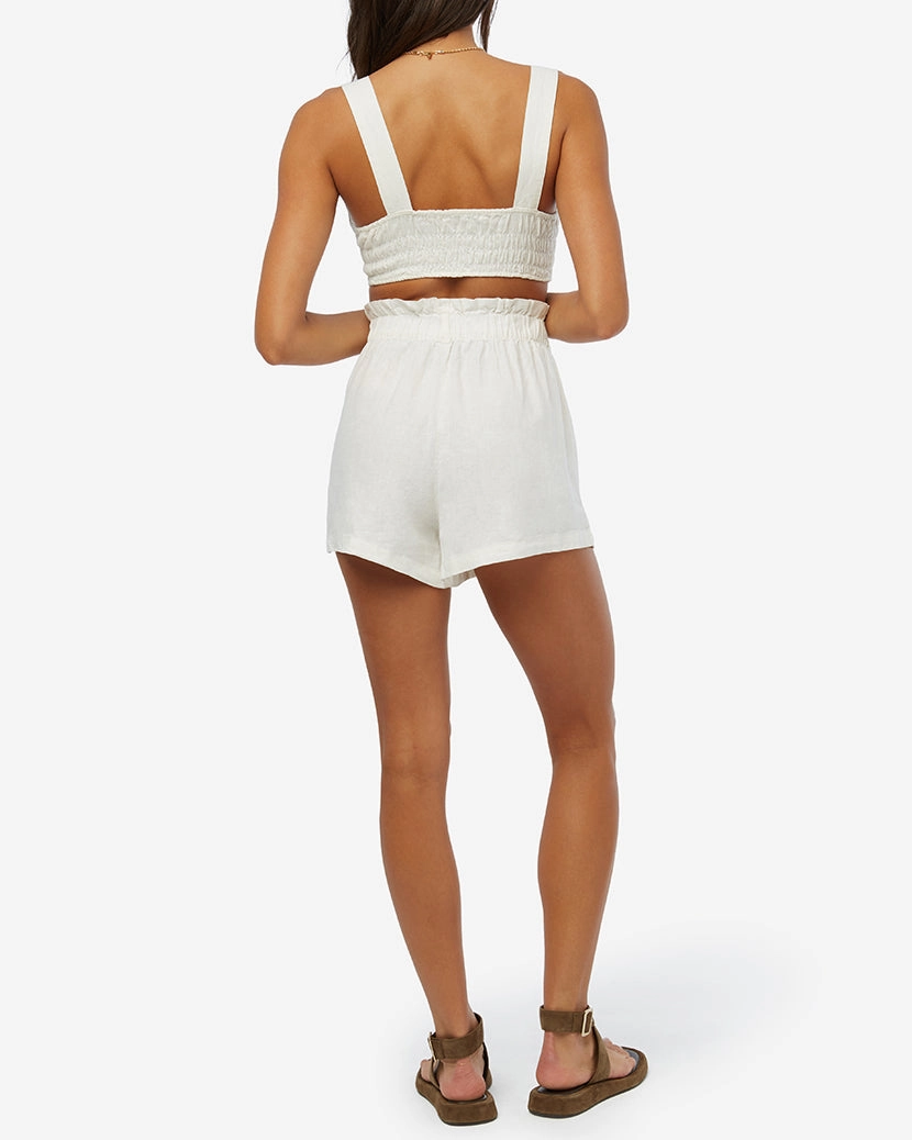 Smocked Linen Tank