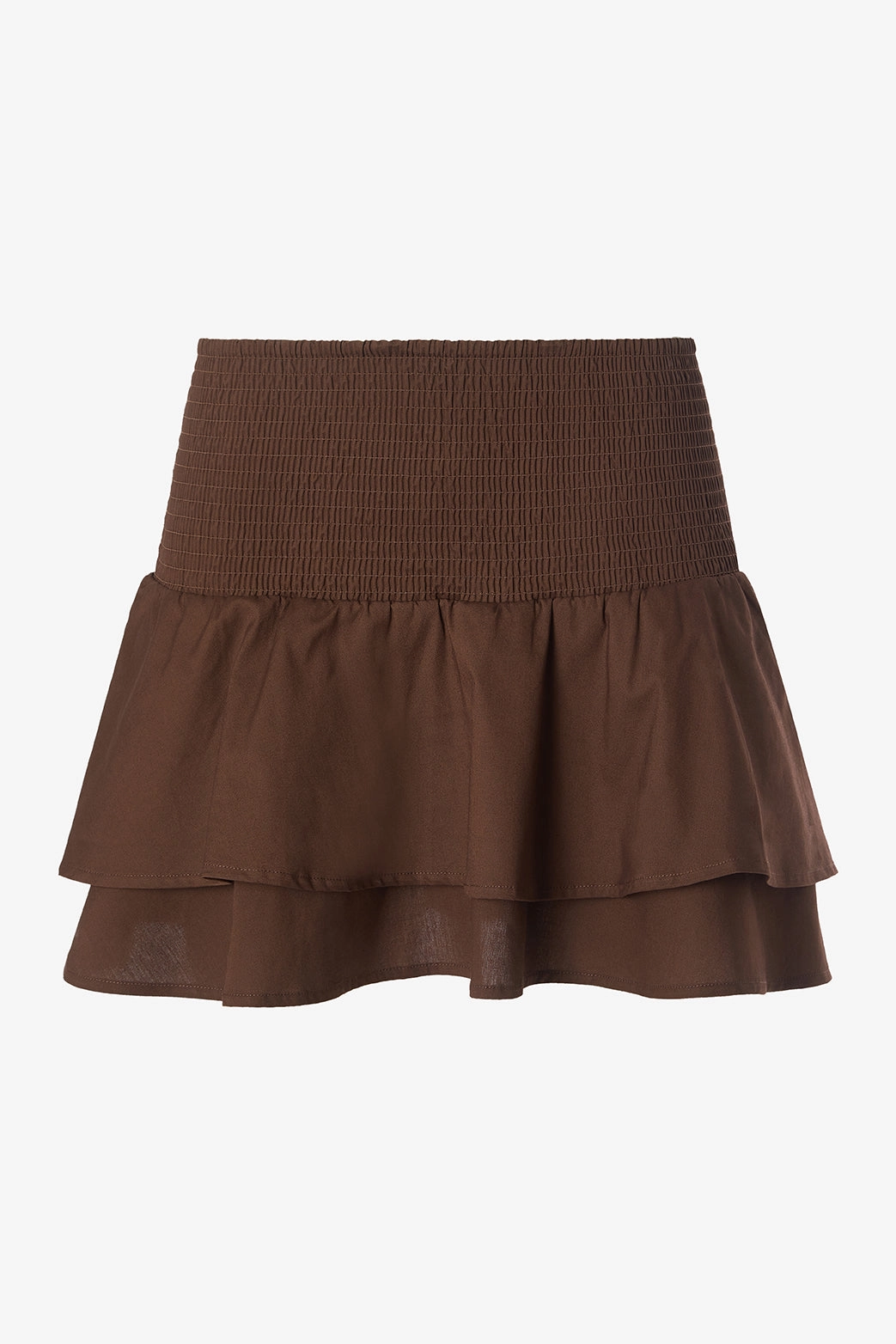 Smocked Ruffle Mini Skirt