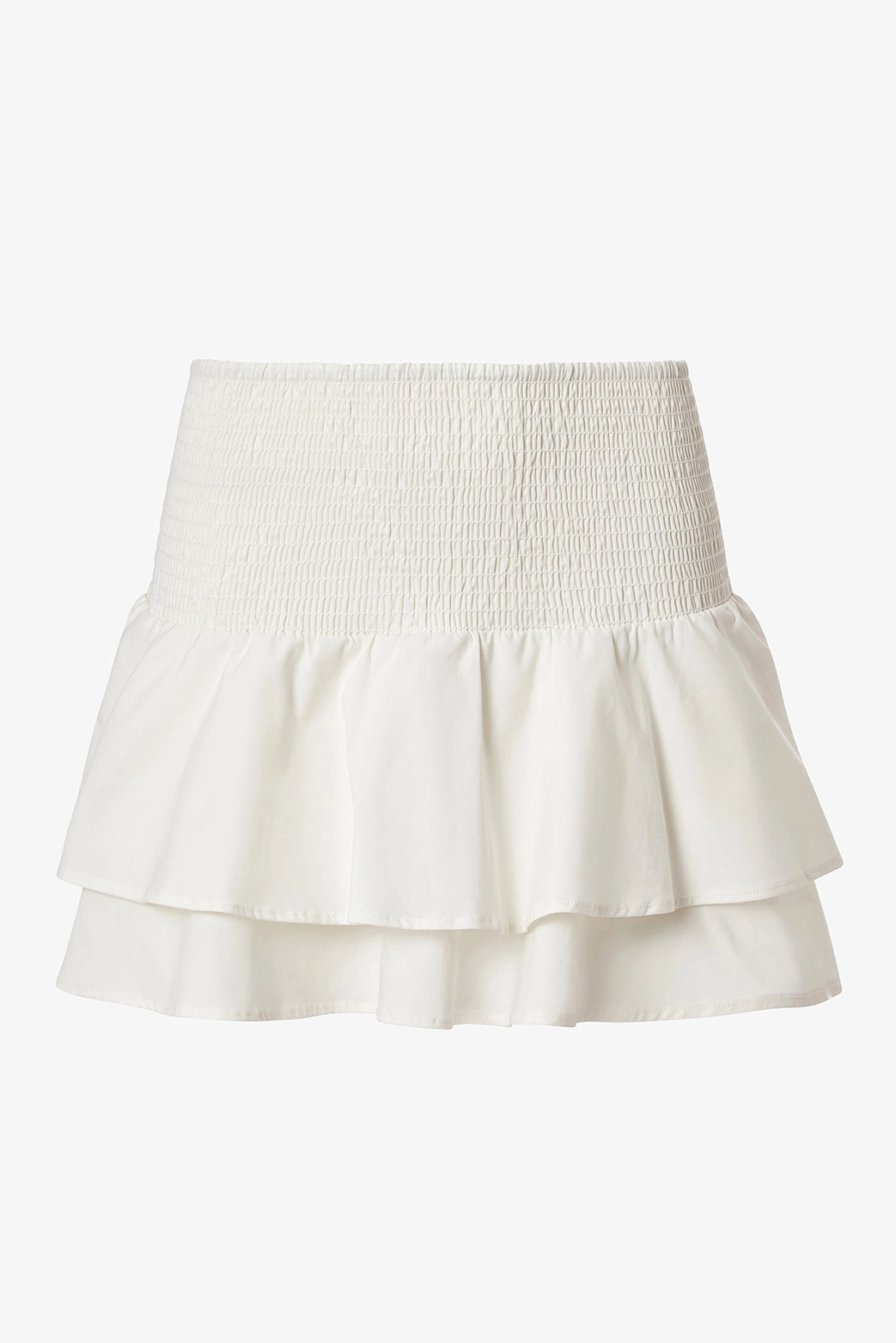 Smocked Ruffle Mini Skirt