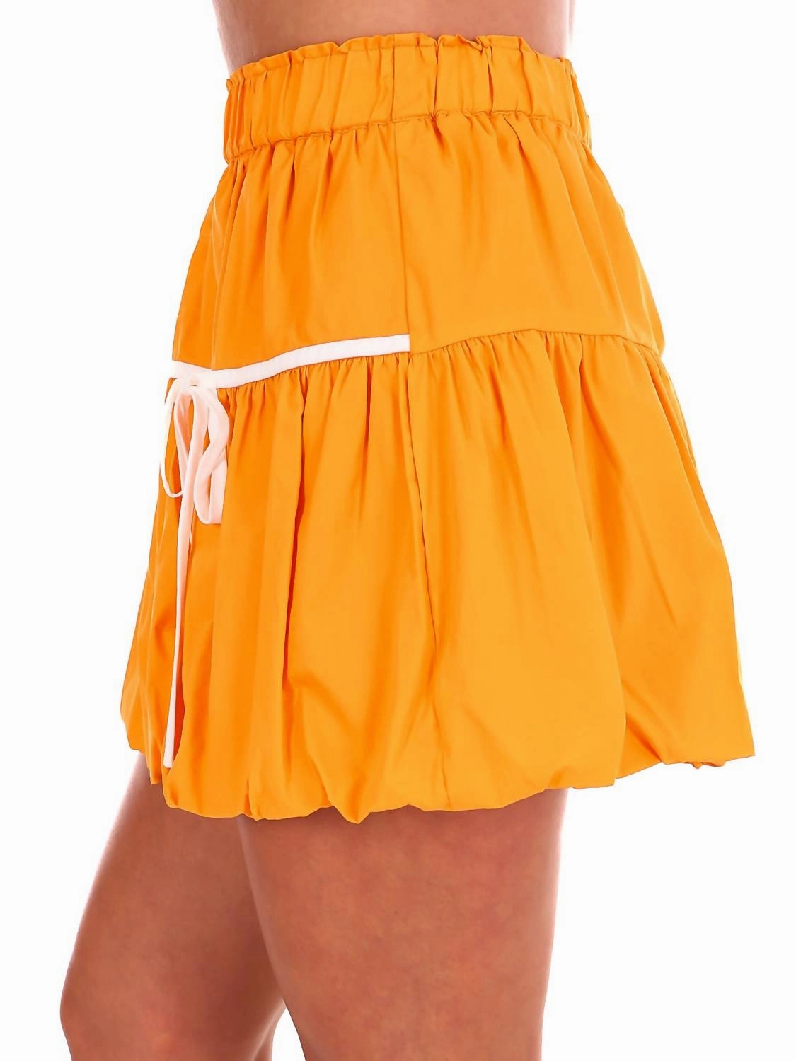Smoky Mountain Tie Mini Skirt In Tangerine