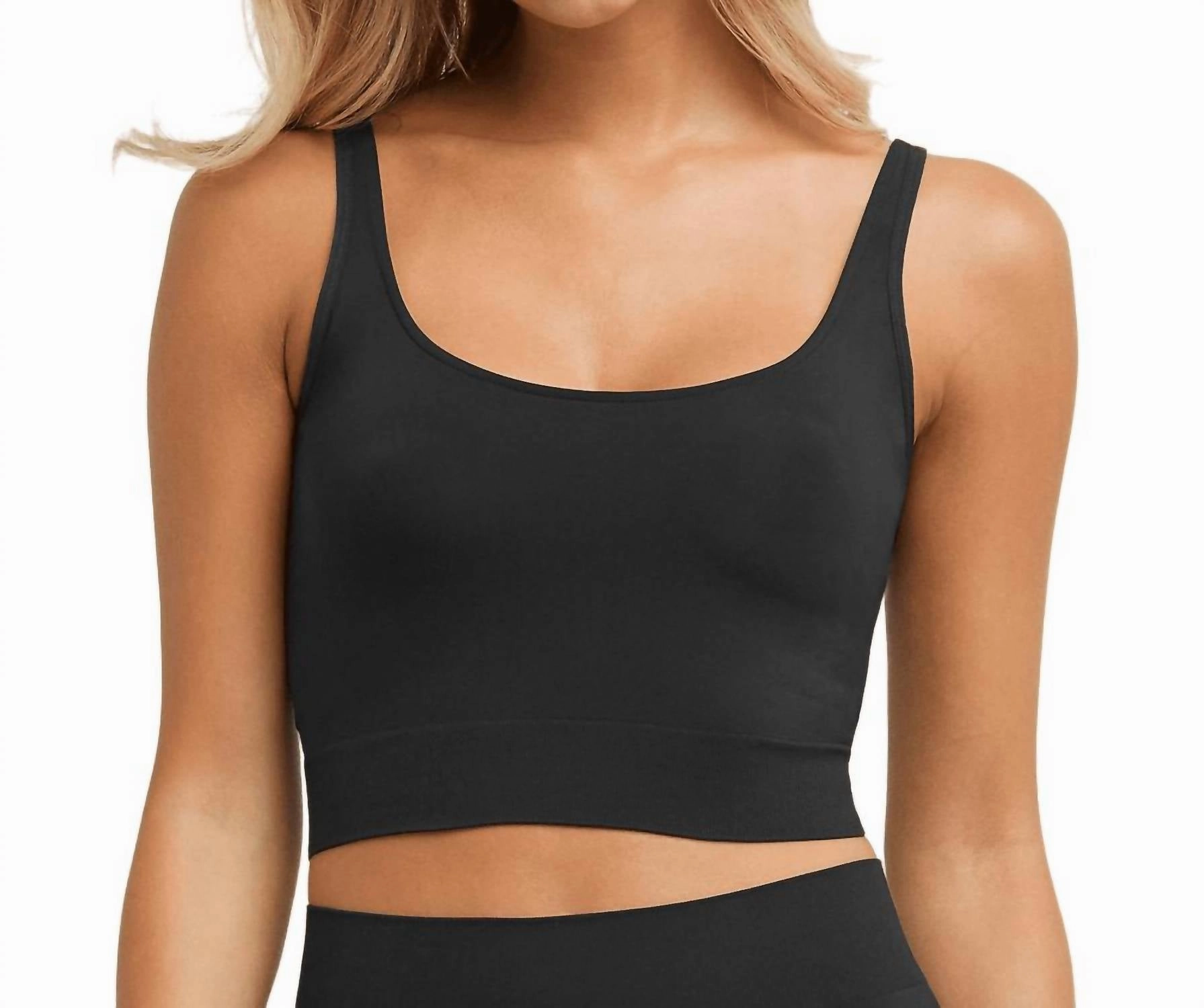 Smoothing Seamless Cropped Cami In Black