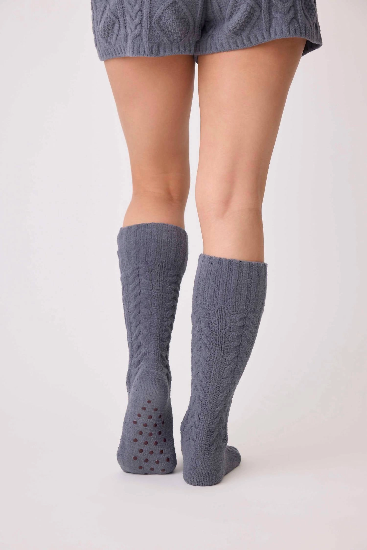 Socks Cable Crew In Charcoal