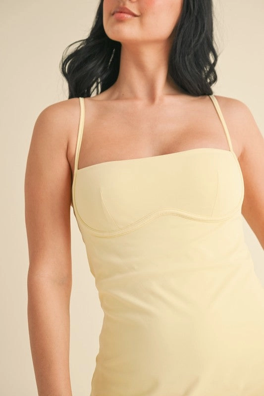 Soft Sculpt Butter Mini Dress