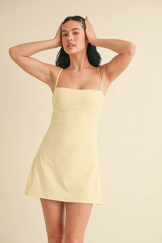 Soft Sculpt Butter Mini Dress