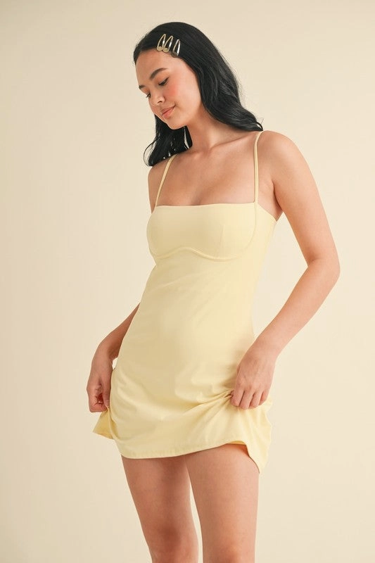 Soft Sculpt Butter Mini Dress